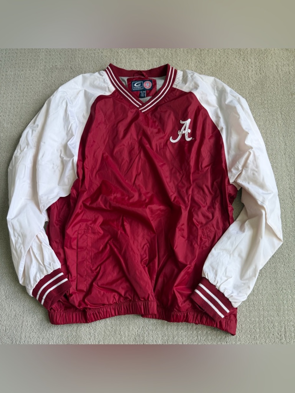 Men’s Alabama Crimson & White Pullover Jacket with 'A' Logo